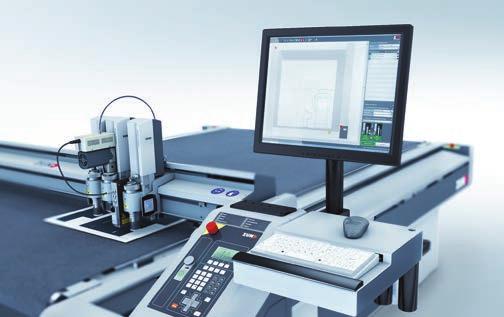 Software and machine from a single source Zünd Cut Center includes an extensive material database with
