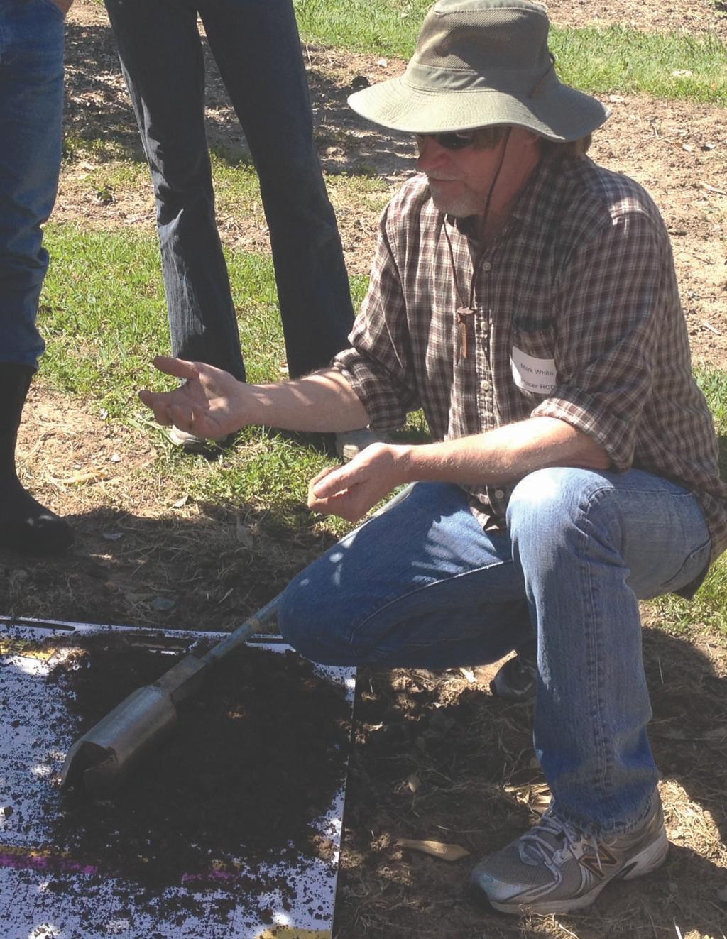 Feel Method take soil samples in one-foot increments for the entire crop root zone and feel the soil to determine moisture content.
