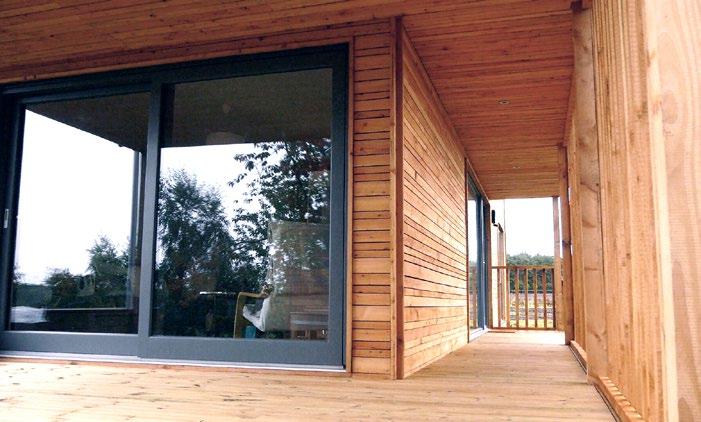 DOE LODGE This eco lodge has capacity to accommodate four people, offering contemporary, open plan living with wooden