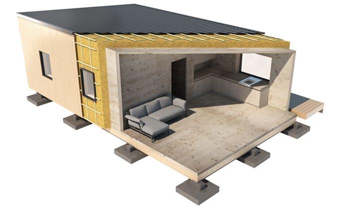 Delivered to site as three modules, this lodge requires only light touch groundwork.