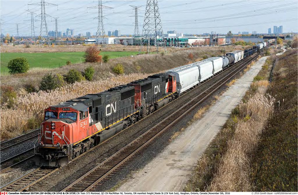 The CN York and Halton subdivisions already carry a significant amount of freight traffic through or in close proximity of populated and growing urban areas of the Region s three southern