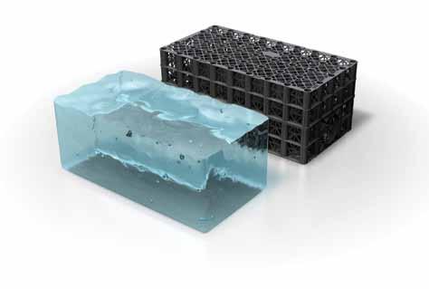 Polystorm modular cell system four types of Polystorm cells The Polystorm principles The Polystorm range of modular cell systems are designed with a 95% void ratio to retain large volumes of water