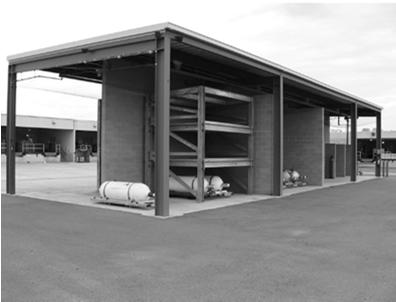 2012 IFC and IBC Hazardous Materials Provisions Workbook page 106 325 2012 IFC and IBC Hazardous Materials Provisions Workbook page 106 326 IFC Chapter 64 Pyrophoric Gases IFC Section 6404.2.2 requires an automatic fire-extinguishing system for weather protection structures utilized for outside storage.