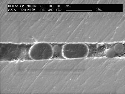 Figure 9. Sufficiently deformed particles in a test chip 2.