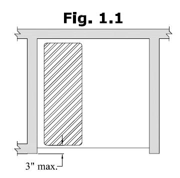 Framing the Pocket (Figure 1) Frame a square and plumb pocket to dimension of the unit. The floor of the pocket must be prepared perfectly flat and level to obtain proper drainage.