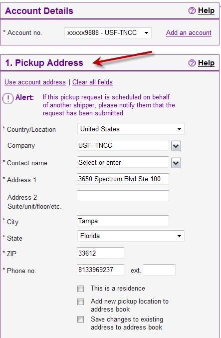 Scheduling a Pickup Online After you select Schedule a Pickup 1.