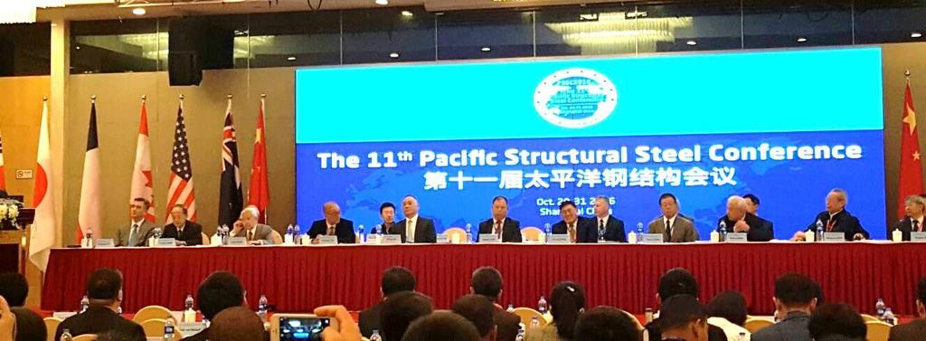 The Council of the PSSC16 consisted of: Singapore Structural Steel Society China Steel Construction Society Canadian Institute of Steel Construction Australian Steel Institute Steel Construction New