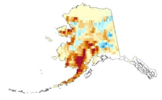 Wildfires Alaska Wildfire acres burned are projected to increase under both RCPs, especially under RCP8.5.