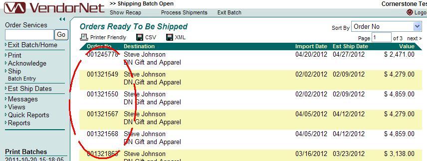6. This displays the screen where you will enter your quantity shipped information and your tracking information A. Ship Qty : This is where you will enter the amount to be shipped.