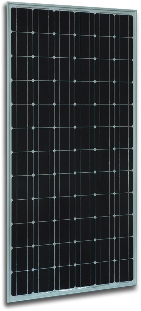 These PV modules use pseudo-squared, high-efficiency, monocrystalline silicon cells (the cells are made of a single crystal of high purity silicon) to transform the energy of sunlight into electric