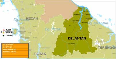 : 15, 101 km 2 - widespread flooding area, flooding occurred annually during the North East Monsoon Flood impact to the Kelantan State (1983 2004) Year Total of Evacueess Total of Death People Total