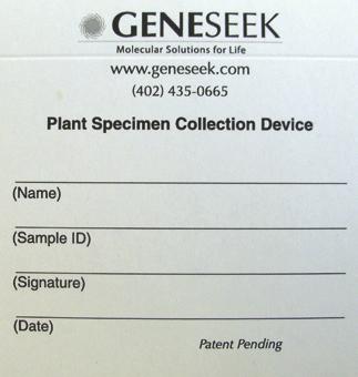 Plant Genotyping Whether it is whole genomic DNA or plant