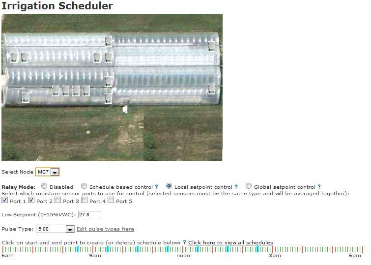 Sensorweb: Local Set-Point Irrigation Augments Scheduling and Micro-pulse tools