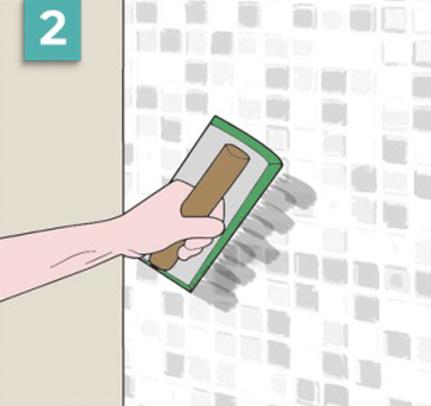 Step-By-Step Grouting Pre-wash tile with damp sponge to remove 100% of glue or other residue before grouting.