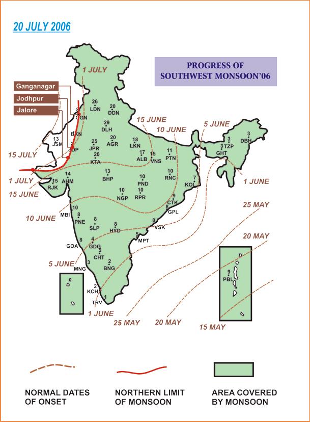 Summary of Agromet Advisory Services for different States of the country Issued by Agricultural Meteorology Division, India Meteorological Department, Pune, India Þ Thursday, 20 th July, 2006 (For