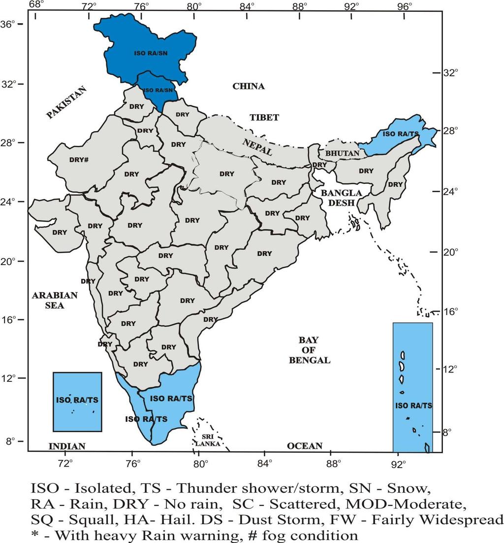 Salient weather features for the week ending 13 METEOROLOGICAL ANALYSIS 13/12/06 /06 Western disturbance as an upper air system affected the Western Himalayan region during 7-8th.