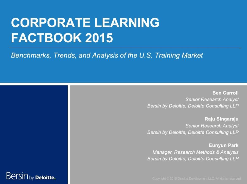 Are You Ready for the Corporate Learning Factbook 2015?