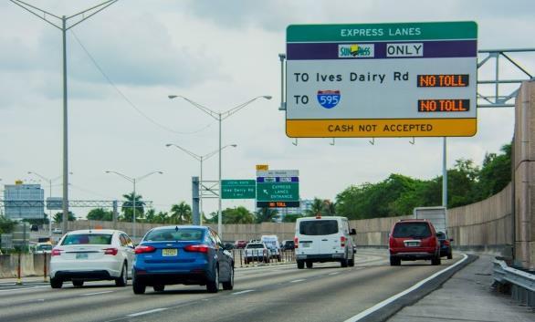 Travel within Southeast Florida in the Year 2020 At the end of the day, Lila leaves her office in Delray to go home to Miramar. She has an important dinner meeting scheduled at 6:30 p.m. so she takes Atlantic Avenue to the 95 express lanes to ensure she arrives on time.