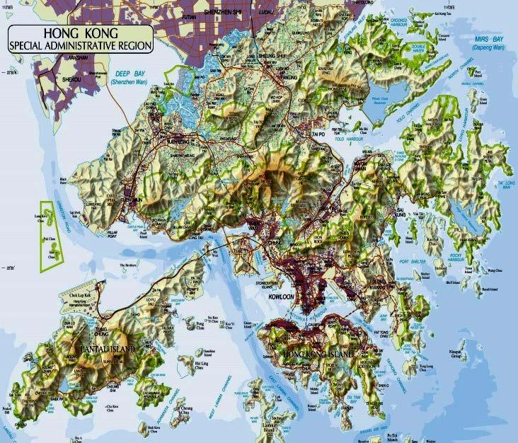 About Hong Kong (Source: Wikimedia Commons, 2011) Land Area 1 104 km 2 (43% Country Park) Built-up Area