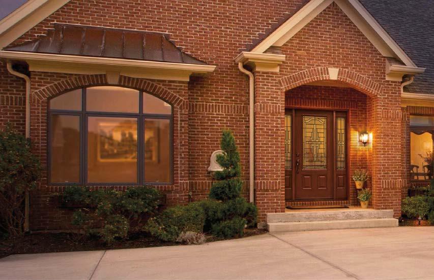 COLORS Exterior steel on standard color doors has a natural woodgrain texture.
