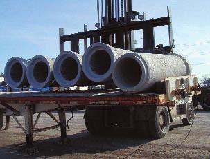 Just the FACTS! pipe cannot be restrained with overburden, anchoring devices should be used. Due to the heavy weight and strength of concrete pipe, floatation is usually not an issue.