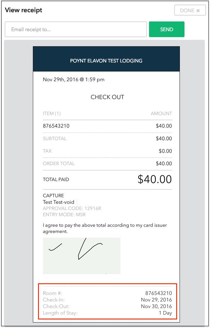 HQ Web Email Receipt When viewing your Stay List, you may click on the Receipt