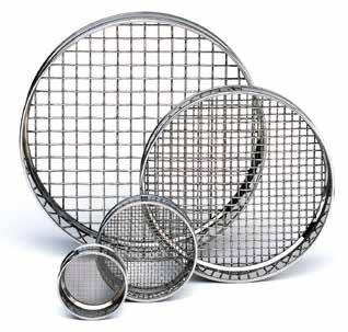 Sieving Accessories for Test Sieves 85 Test Sieves with Diameters of 100, 150, 305, 315, 400 and 450 mm Sieve meshes, frames and labeling comply with