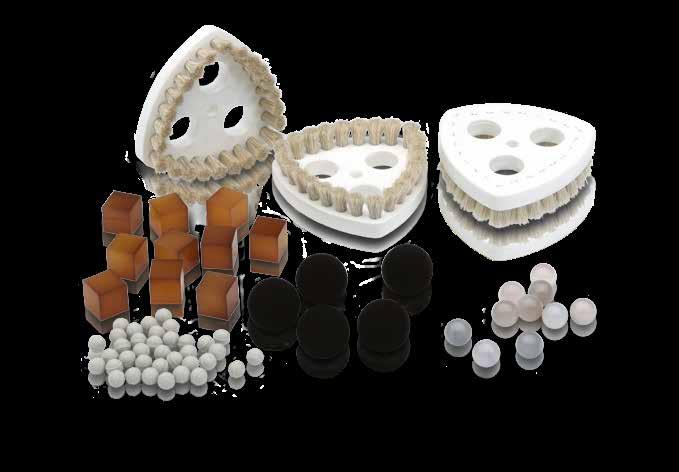 Sieving 96 Key Facts on Sieving Sieving Aids to Support the Sieving Process RETSCH offers chain rings, agate, steatite and rubber balls, brushes, polyurethane cubes.