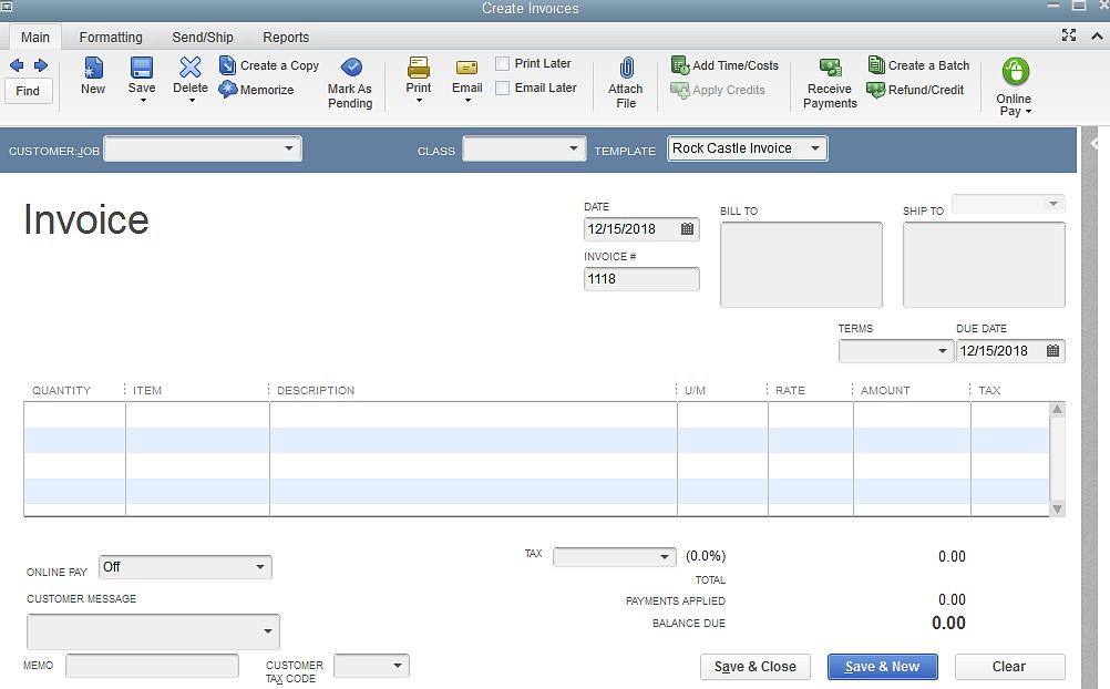 Lesson 15 Customizing Forms and Writing QuickBooks Letters Displaying your Customized Form Displaying your Customized Form This walkthrough shows you how to view a template using the Invoice form.