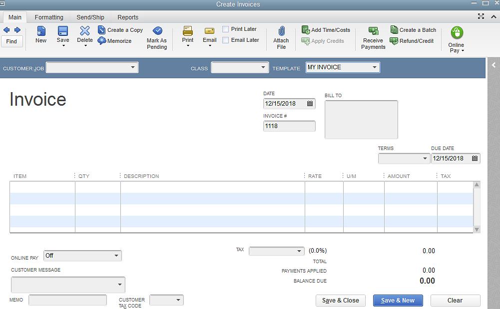 Lesson 15 Customizing Forms and Writing QuickBooks Letters Displaying your Customized Form In the Template field, choose your template from the drop-down list.