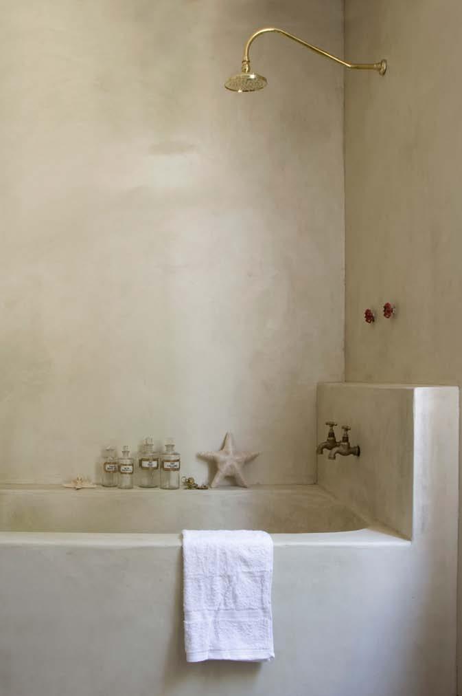 SatinCrete coated vanities & bath SatinCrete Pewter wall &