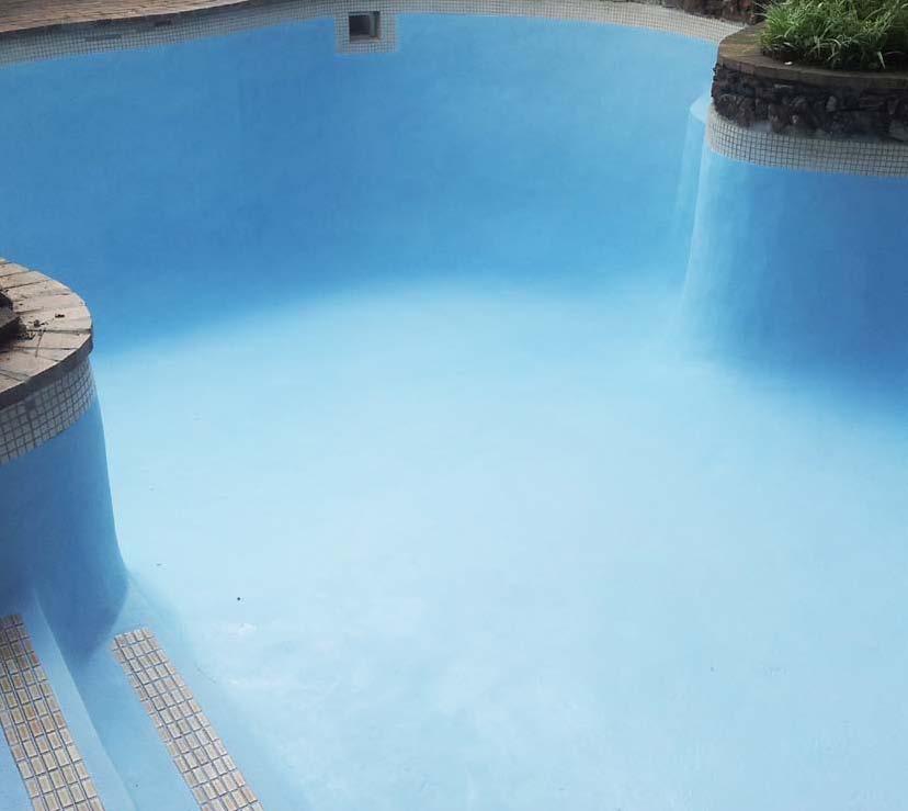 Pool Coating POOL COATING Brush-on cement-based pool paint Did you know Pool Coating can only be applied to pools that have cured for at least 9 months.