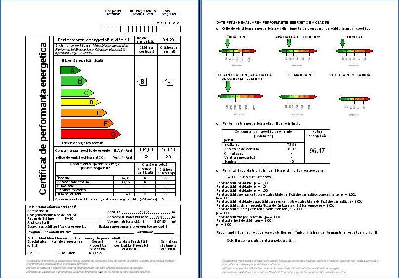 Energy Performance Certificates RO In Belgium (Wallonia, Flanders), France, Portugal, Romania,