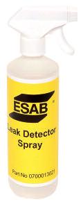 Chemical Sundries & Indicators Chipping Hammers ESAB Leak Detector The ESAB gas leak detector can be used on the gas hoses leading from the gas cylinders or on the regulators in order to detect a gas