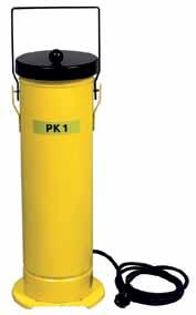 ESAB Drying Equipment PK 1 Dry-Storage Container The PK 1 is a light and handy dry-storage container for electrodes. It is easy to carry and has a storage temperature of around 100ºC.