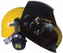 Universal helmet adapter makes it possible to combine a hard hat with any ESAB welding helmet.