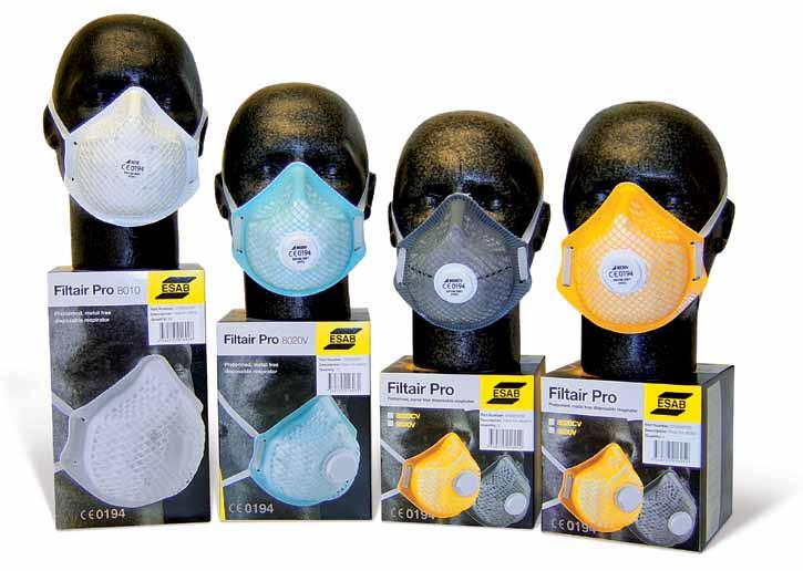 Respiratory Equipment Filtair Disposable Masks The Esab Filtair series has been developed to improve the comfort of disposable respirators whilst maintaining an excellent face fit.