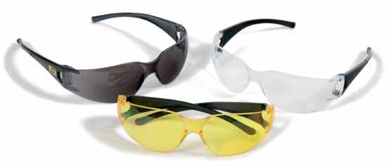 Spectacles, Goggles & Visors ESAB Eco Safety Spectacles These stylish spectacles are used for drilling, chipping and metalworking, they have a sporty style and are extremely lightweight.