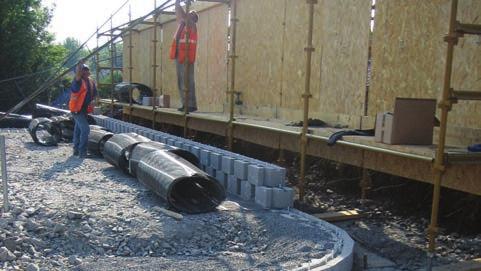 Railways Mechanical stabilisation of track ballast and sub-ballast Foundations Over Piles Constructing over weak ground without settlement Basal Reinforcement Using Basetex high-strength geotextiles