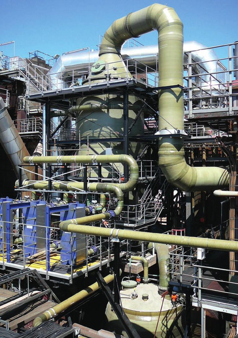 Systems for process gas treatment Gas cooling and scrubbing Gas cooling / heat recovery RVT provides systems for waste gas and process gas cooling based on direct heat exchange.