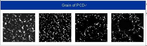 PCD PCD(Polycrystalline Diamond) is a synthesized, extremely tough, intergroup mass of randomly orientated diamond particles in a metal matrix.