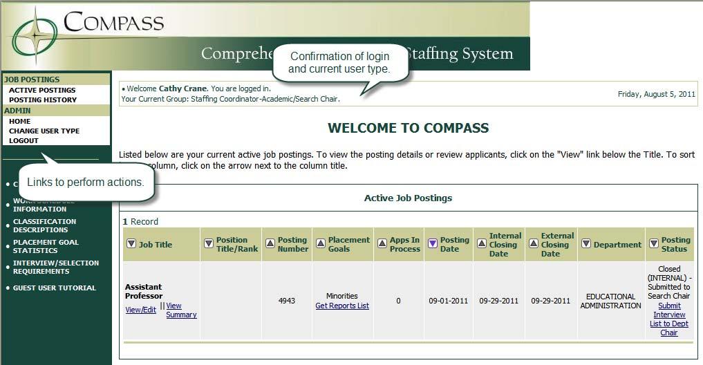 Accessing COMPASS COMPASS is part of EBS (the Enterprise Business Solution) and is accessed via the EBS portal.