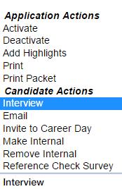 schedule interview button. This can be changed by clicking the X near the interviewer name.