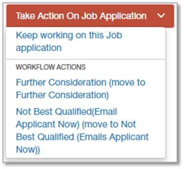Initiator How to Change an Applicant Status NinerTalent USER GUIDE When viewing the application of the applicant, the Initiator has the option to change the status.