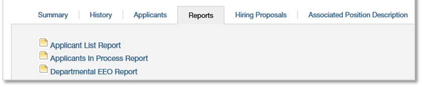 In the Posting, click on the Reports tab and click on Departmental