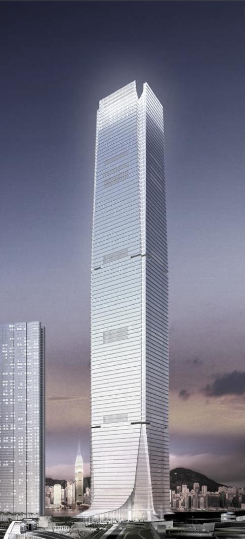 International Commerce Centre Super high-rise building Mixed uses (hotel with restaurants, observation deck, offices, entrance