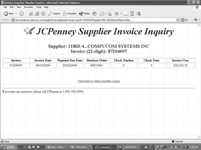 12345-6 Company XYZ In this example, the invoice has been processed, as you can see by the Future