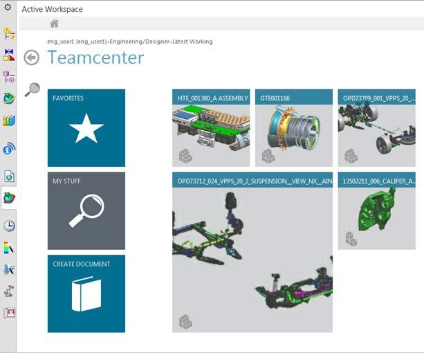 Faster design with product lifecycle management With NX, you can use visual tools to gather data, organize information and present it in the context of the 3D product model to better inform and