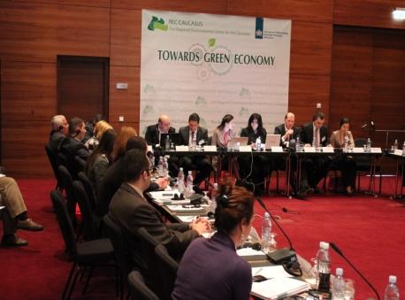 Organization of regional Round Table The regional Round Table Towards Green Economy: Cleaner Production as a Tool within the Project have been organized on 6 th May 2011 in Tbilisi, Georgia, next to