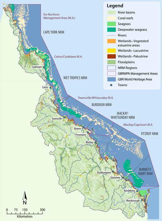 C. Map of Great Barrier Reef and catchments Figure C1 is a map of the Great Barrier Reef and catchments that shows the natural resource